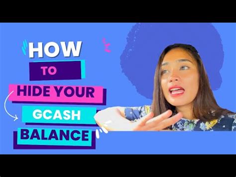 how to hide gcash balance